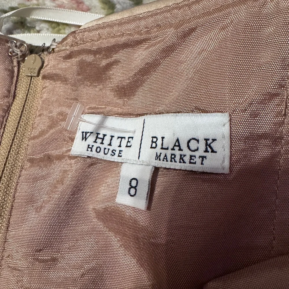 White House black market champagne and sanity lace dress - Picture 5 of 10